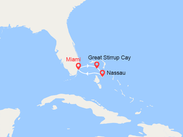 itinéraire croisière Caraïbes et Antilles : Escapade aux Bahamas