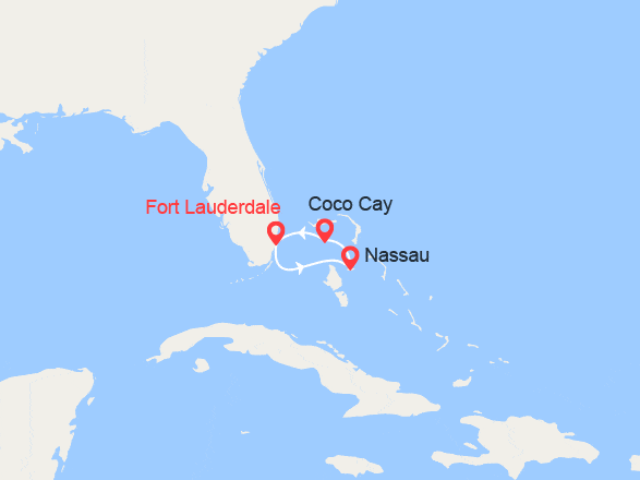 itinéraire croisière Caraïbes et Antilles : Escapade aux Bahamas