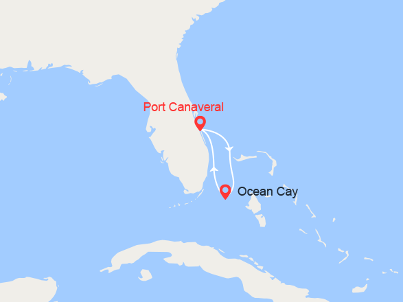 itinéraire croisière Caraïbes et Antilles : Escapade aux Bahamas : MSC Ocean Cay 