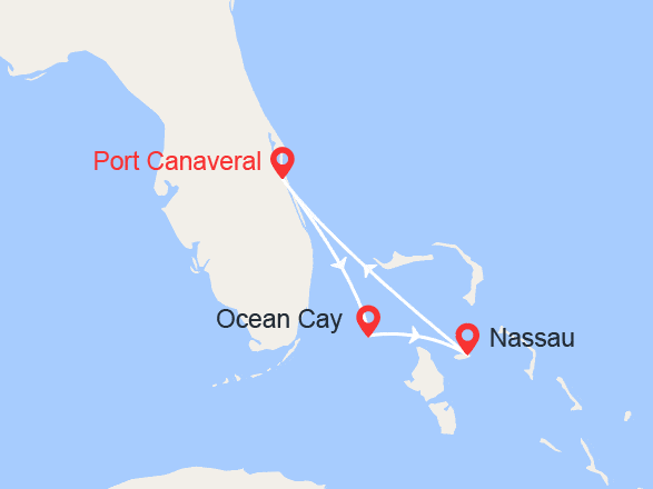 itinéraire croisière Caraïbes et Antilles : Escapade aux Bahamas : MSC Ocean Cay & Nassau
