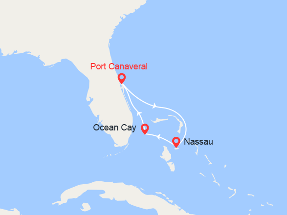 itinéraire croisière Caraïbes et Antilles - Cuba : Escapade aux Bahamas : Nassau & MSC Ocean Cay 