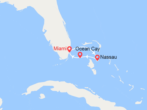 itinéraire croisière Caraïbes et Antilles : Escapade aux Bahamas : Nassau, Ocean Cay