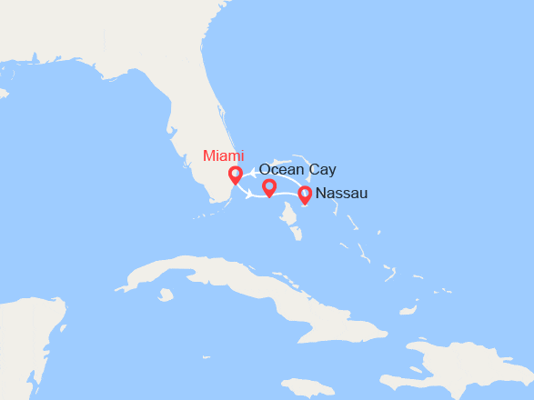 itin&eacute;raire croisi&egrave;re Caraïbes et Antilles : Escapade aux Bahamas : Nassau, Ocean Cay 
