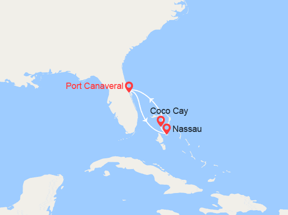 itinéraire croisière Caraïbes et Antilles : Escapade aux Bahamas : Nassau et CocoCay
