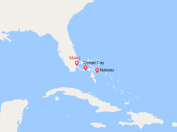 itinéraire croisière Caraïbes et Antilles : Escapade aux Bahamas: Nassau, MSC Ocean Cay
