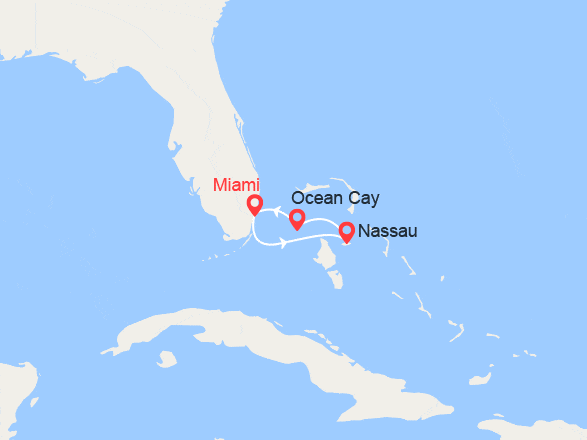 itinéraire croisière Caraïbes et Antilles : Escapade aux Bahamas: Nassau, MSC Ocean Cay