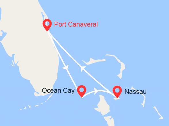 itinéraire croisière Caraïbes et Antilles : Escapade aux Bahamas: Ocean Cay, Nassau