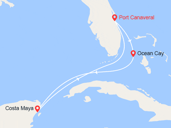 itinéraire croisière Caraïbes et Antilles : Escapade Bahamas, Mexique