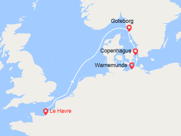 itinéraire croisière Baltique : Escapade dans le Nord : Suède, Danemark, Allemagne