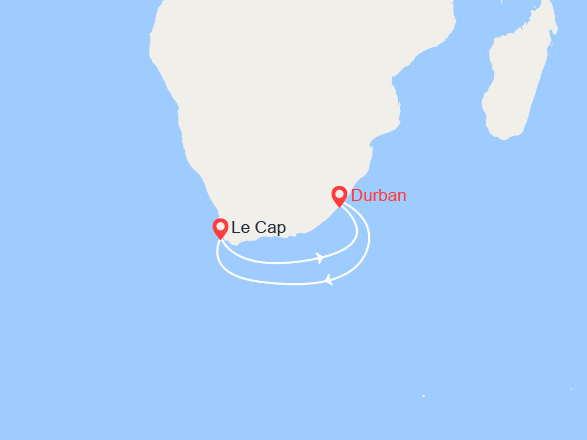 itin&eacute;raire croisi&egrave;re Afrique : Escapade depuis Durban 