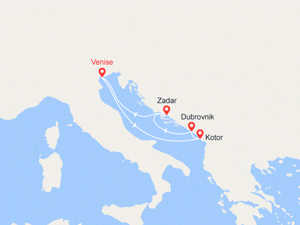 itinéraire croisière Croatie/Adriatique : Escapade en Adriatique