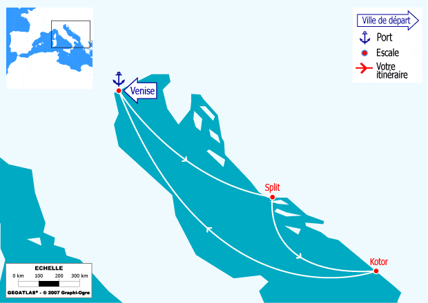 itinéraire croisière Méditerranée : Escapade en Adriatique : Croatie & Monténégro