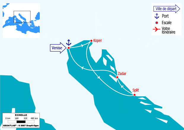 itinéraire croisière Croatie/Adriatique : Escapade en Adriatique : Croatie & Monténégro