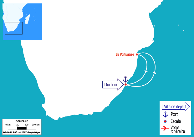 itinéraire croisière Afrique : Escapade en Afrique du Sud & Mozambique