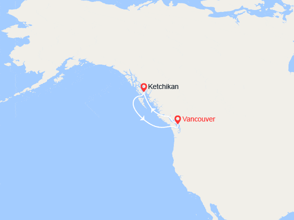 itin&eacute;raire croisi&egrave;re Amérique du Nord : Escapade en Alaska 
