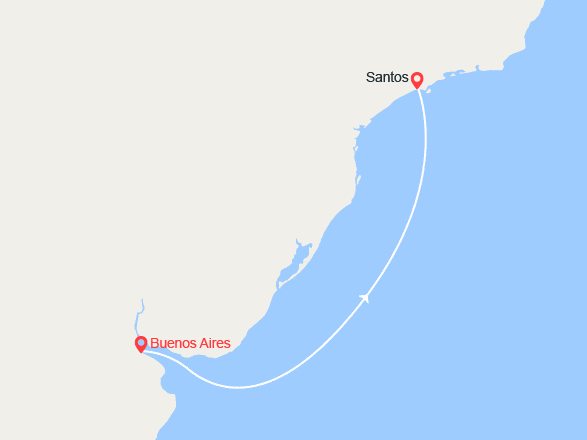 itin&eacute;raire croisi&egrave;re Amérique du Sud : Escapade en Amérique du Sudl : de Buenos Aires à Santos 