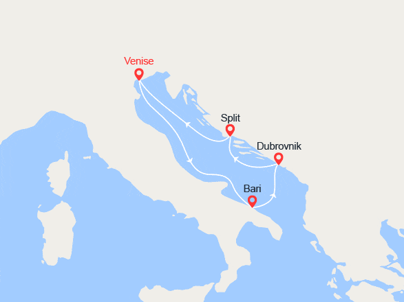 itinéraire croisière Croatie/Adriatique - Croatie/Adriatique : Escapade en Croatie