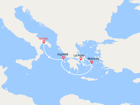 itinéraire croisière Méditerranée : Escapade en Grèce et îles Grecques