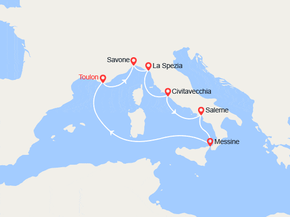 itin&eacute;raire croisi&egrave;re Méditerranée Occidentale : Escapade en Italie 