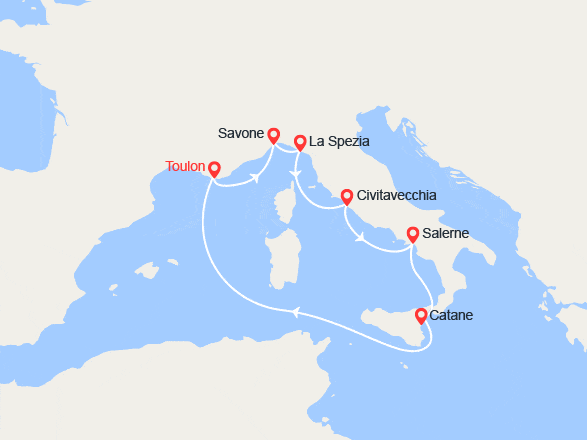 itin&eacute;raire croisi&egrave;re Méditerranée Occidentale : Escapade en Italie 