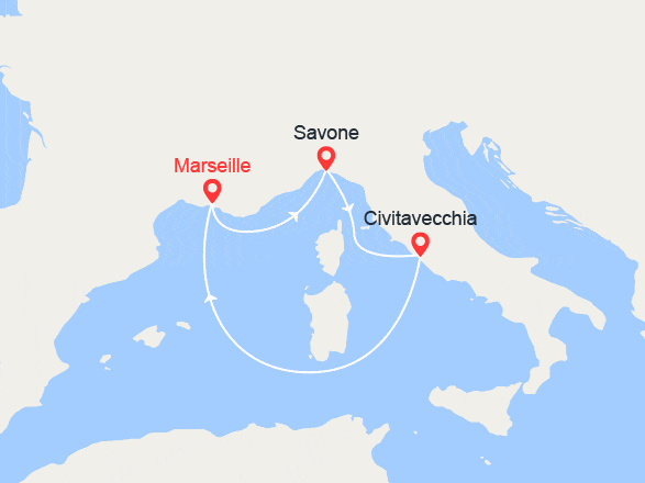 itinéraire croisière Méditerranée Occidentale : Escapade en Italie