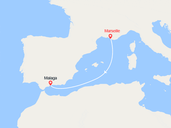 itinéraire croisière Méditerranée Occidentale : Escapade en Méditarranée : de Marseille à Malaga