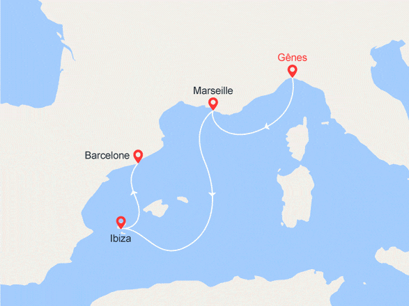 itinéraire croisière Méditerranée : Escapade en Méditérranée