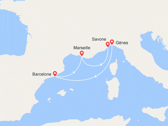 itinéraire croisière Méditerranée : Escapade en Méditerranée