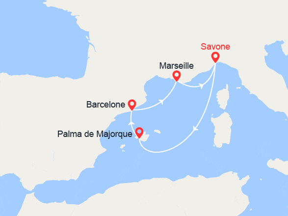 itinéraire croisière Méditerranée : Escapade en Méditerranée