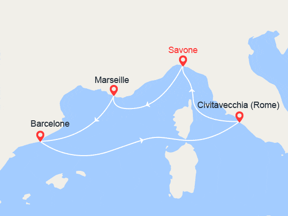 itinéraire croisière Méditerranée : Escapade en Méditerranée