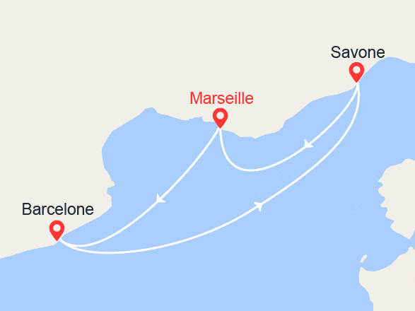 itinéraire croisière Méditerranée Occidentale : Escapade en Méditerranée