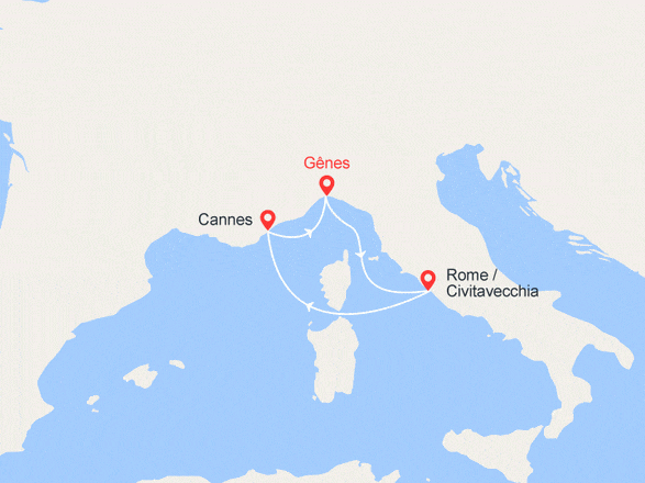 itinéraire croisière Méditerranée : Escapade en Méditérranée