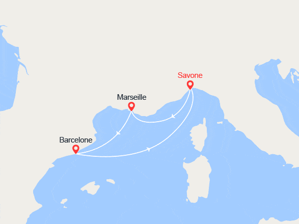itinéraire croisière Méditerranée : Escapade en Méditerranée