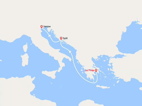 itinéraire croisière Méditerranée Orientale : Escapade en Méditerranée : Croatie, Italie