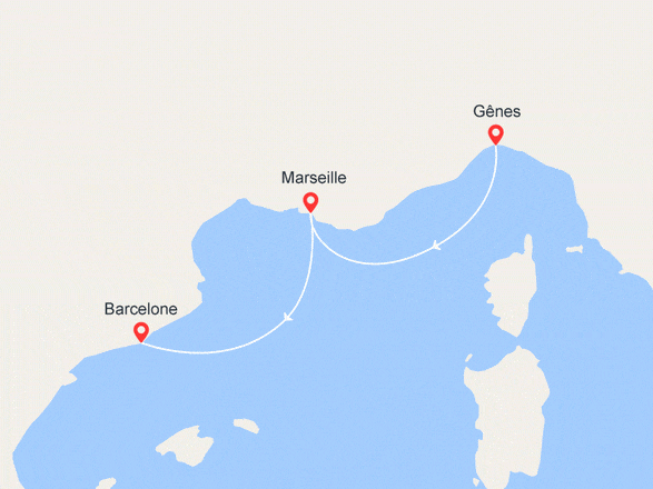 itinéraire croisière Méditerranée : Escapade en Méditerranée : de Gênes à Barcelone