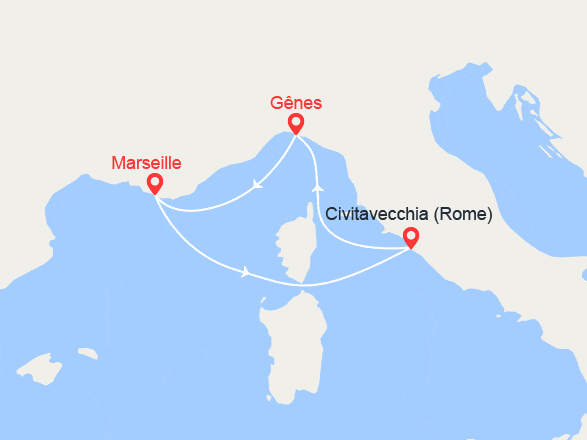 itinéraire croisière Méditerranée : Escapade en Méditerranée: Italie, Provence
