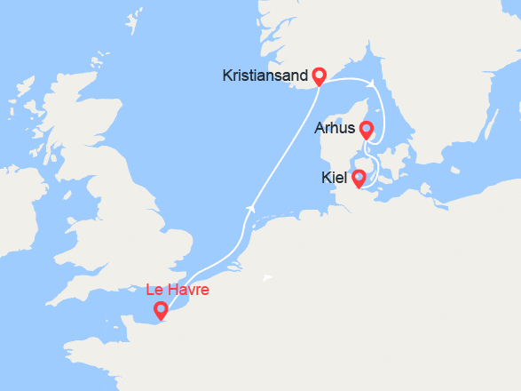 itinéraire croisière Fjords : Escapade en Norvège