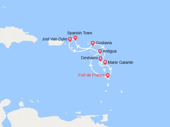 itin&eacute;raire croisi&egrave;re Caraïbes et Antilles : Escapade gastronomique dans les Caraïbes 