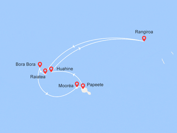 itinéraire croisière Tahiti Polynésie - Tahiti Polynésie : Escapade polynésienne