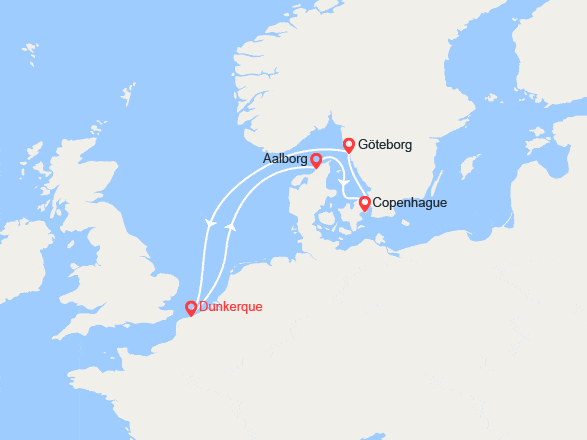 itin&eacute;raire croisi&egrave;re Europe du Nord : Escapade Scandinave 