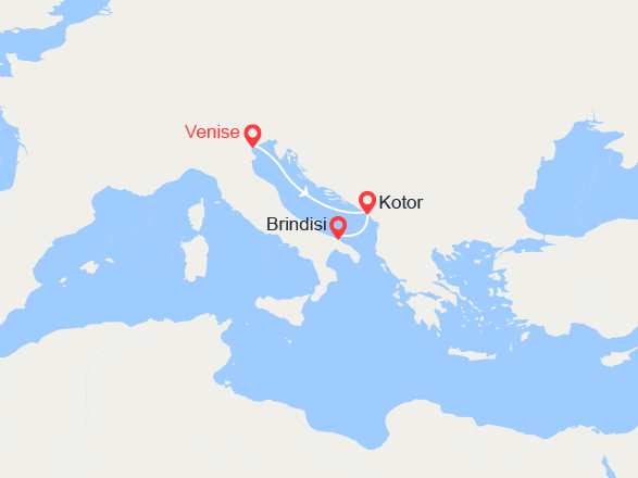 itin&eacute;raire croisi&egrave;re Méditerranée Orientale : Escapade sur l'Adriatique 