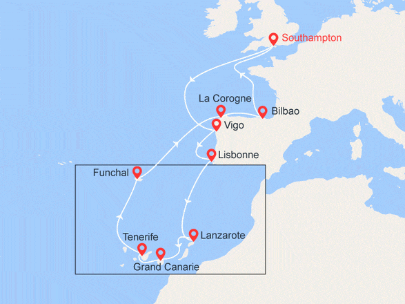 itinéraire croisière Canaries Madère - Canaries Madère : Espagne, Portugal et Iles Canaries