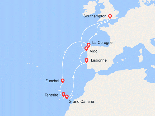 itinéraire croisière Canaries Madère - Canaries Madère : Espagne et îles Canaries : Espagne, Portugal, Iles Canaries