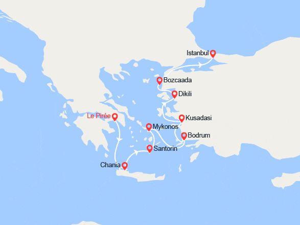 itin&eacute;raire croisi&egrave;re Méditerranée Orientale : Évasion en Méditerranée orientale : Grèce & Turquie 