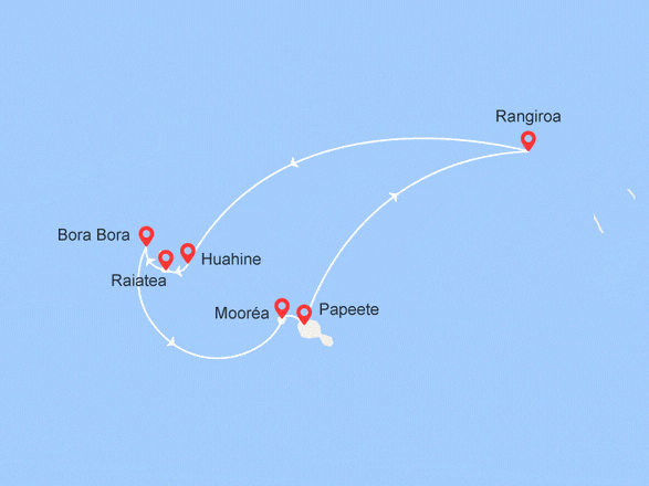 itinéraire croisière Tahiti Polynésie - Tahiti Polynésie : Évasion polynésienne