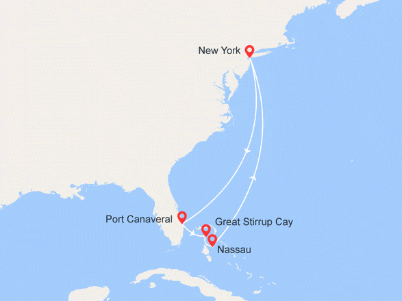 itinéraire croisière Caraïbes et Antilles : EXCLUSIVITÉ ! Bahamas et Floride - Vols et Hôtel inclus