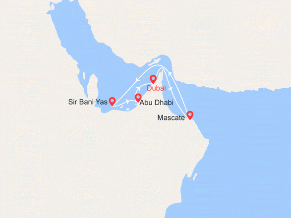 itinéraire croisière Moyen Orient : EXCLUSIVITÉ ! Les Mille et une Nuits : Dubai, Oman et Les Emirats
