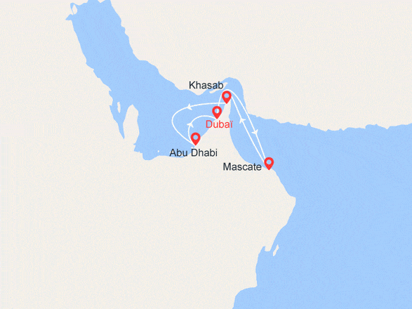 itinéraire croisière Moyen Orient : EXCLUSIVITÉ ! Les Mille et une Nuits : Dubai, Oman et Les Emirats