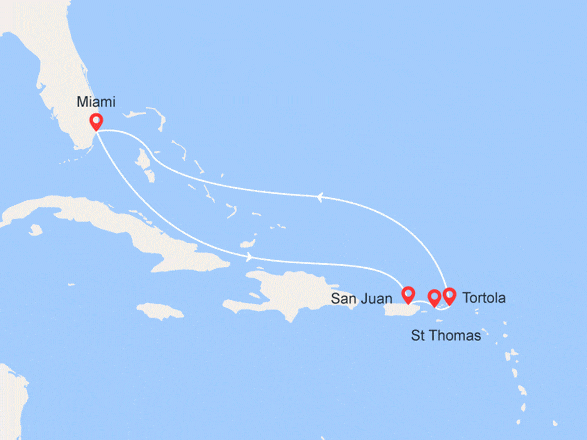 itinéraire croisière Caraïbes et Antilles : EXCLUSIVITÉ ! Voyage aux Caraïbes - Vols et hôtel inclus