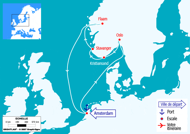 itinéraire croisière Fjords - Fjords : Fjords - Sagas Vikings